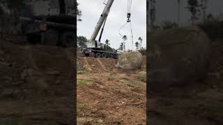 Mobile Crane take off stone 🔥wire broken#shorts