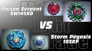 Poison Serpent SW145SD VS Storm Pegasis 105RF - AMVBB Beyblade Battle