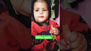 7 month baby eating Apple 🍎🤩🥰 #shortvideo #baby #shorts #cutebaby