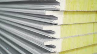 Glass wool wall sandwich panels are being produced