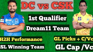 My11 circle team for today match, howzat team for today match,dc vs csk dream11 team today match,