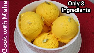 Mango 🥭 Icecream Recipe| only 3 ingredients| Cowith Maha