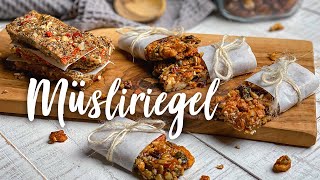 Einfaches Müsliriegel Rezept - im Backofen oder Gefrierfach!