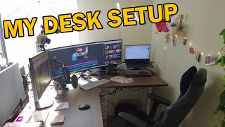 Work From Home Productivity and YouTube Content Creation Studio Desk Setup