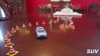 Matchbox cars doing the Moose Test! (FULL SCREEN) - Stop Motion