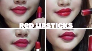 ~SWATCHES~ Red Lipsticks