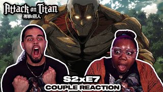 Eren Vs. Armored Titan SMACKDOWN! - Attack on Titan Season 2 Episode 7 Reaction "Close Combat"