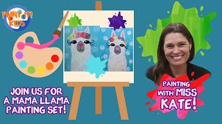 Drawing for Kids - How to Draw a Llama Family - art for kids - painting for kids