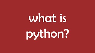 what is python? | where is python used?