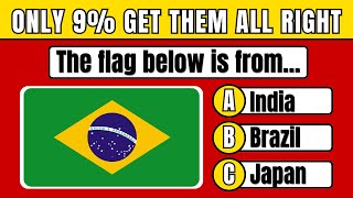 15 FLAGS - Only 9% of People Can Get Them All Right!