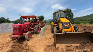 JCB 3DX EcoXPART Loading Mud In Mahindra 415 Di And Mahindra 575 Di Tractor