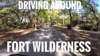 (2017) Disney's Fort Wilderness Electric Cart Drive from Outpost Depot to Settlement