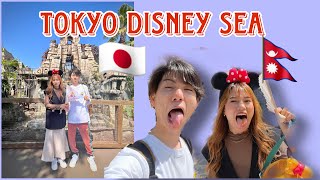 A day Of A Couple Just Eating In Tokyo Disney SEA🌊!! Delicious Food!! INTERNATIONAL COUPLE🇳🇵🇯🇵VLOG46