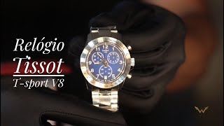 Relógio Tissot T-Sport V8 Mostrador Azul