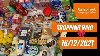 SAINSBURYS online food shopping haul - West London, UK, Thursday 16/12/21 & 1 week before Christmas