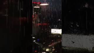 Rain and Thunder Nature Sounds at night in the City #shorts #shortsvideo #rain #hujan