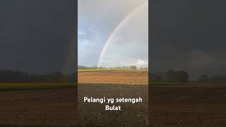 Pertama liat pelangi setengah bulat 🙏🏾#pelangi #rainbow #regenbogen #belanda #subang