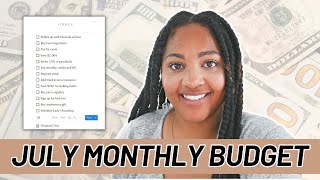 JULY 2023 MONTHLY BUDGET WITH ME