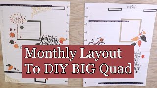 Happy Planner // *October 6-12 Plan With Me* // BIG Monthly Layout to Quad // Sunday Start Day