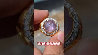 Natural purple sapphire srilanka / mirah kecubung ceylon berat 16,7crt / gemstone / batu permata