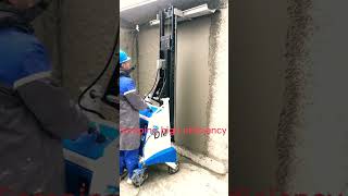 Scraping wall smooth finisher high efficiency machine #plastering #screedingwalls #construçãocivil