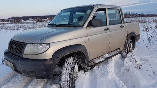 УАЗ ПИКАП. Покатушки по снегу. UAZ PICKUP