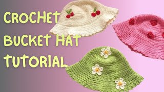 How to crochet hat pattern for beginners _ Super easy crochet hat bucket