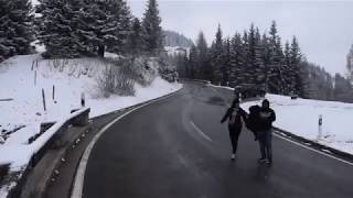 Snowfall in Germany Alpine Road