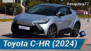 Toyota C-HR 2024 - Maniobra de esquiva (moose test) y eslalon | km77.com