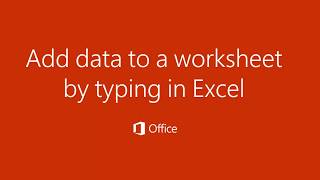 Class 2. How to Automatically Add data to a worksheet by typing in Excel, add / filter data in Excel