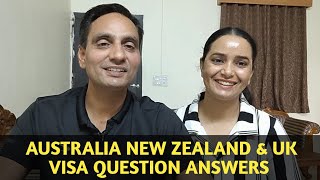 Australia, New Zealand & UK Visa Question Answers |  Important Visa Tips