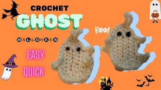 Crochet ghost appliqué tutorial 👻🫶 are you all set for Halloween 🎃 😁