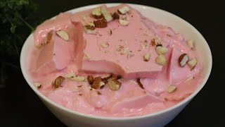 Rose Milk Pudding | Pudding Recipe in Tamil | Easy Eggless Pudding