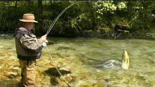 Pecanje pastrmke na reci Radovnoj u Sloveniji - Mušičarenje | Fly fishing in Slovenia