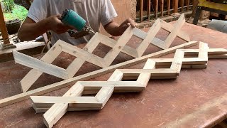 Idea For Reusing Resources From Wooden Pallets // Make Your Own Simple Shoe Shelf At The Lowest Cost