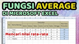 Mencari Nilai Rata-Rata | Fungsi AVERAGE di Microsoft Excel