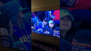 Live TV Mariners game after I got a baseball