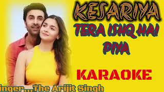 Kesariya Tera Ishq Hai Piya Karaoke With Scrolling Arijit Singh Shabir