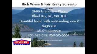 For Sale: 2600 Grandview Place, Blind Bay, BC, Canada