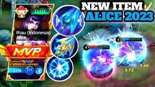 NEW BLUE ITEM FOR ALICE 2023|BROKEN DAMAGE|ALICE FULL DAMAGE|GAMEPLAY ALICE TOP GLOBAL-mlbb-