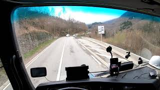 البريني بنظرة سائق شاحنة   Pirineus de Ax les Thermes FR Túnel del Cadí ES con gopro vista camionero