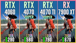 RTX 4060 vs RTX 4070 SUPER vs RTX 4070 TI SUPER vs RX 7900 XT - Tested in 25 Games