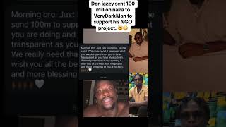 Very Dark Man confirmation of Don Jazzy 100 million to his NGO #trending #naija #donjazzy #VDM