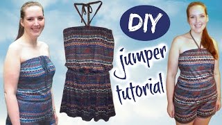 DIY Romper (Strapless or Halter) | Summer Fashion Sewing Tutorial - Jumpsuit with Shorts