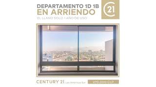 Arriendo departamento 34 m2 San Miguel 1 D 1B El Llano /