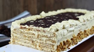 Tarta de galletas y moka 🎂☕️ sin lactosa y sin horno