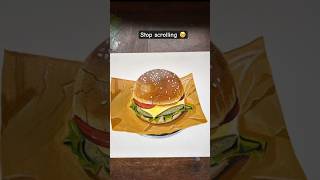 Realistic drawing 🍔😲#youtube #shortvideo #drawing #realastic #art #realstic