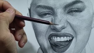 DRAWING LIVE! Pencil Shading Realistic Skin Tone Tutorial