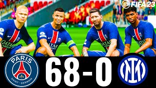 FIFA 23 - MESSI, RONALDO, MBAPPE, NEYMAR - PSG 68-0 INTER MILAN  | UCL FINAL 24/25