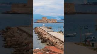 #Timelampe of the famous Bourtzi #castle in Nafplio #shorts